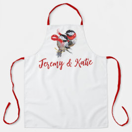 Personlig Cuddling jul Chickadees Apron