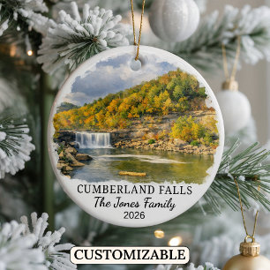 Personlig Cumberland Falls State Park, Kentucky Julgransprydnad Keramik