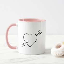 Personlig Cupid Träffad Hjärtpil Kaffe Mugg