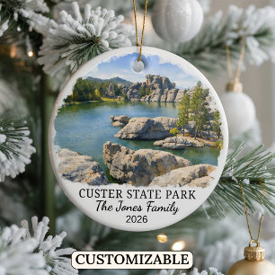 Personlig Custer State Park Anpassad South Dakota Julgransprydnad Keramik