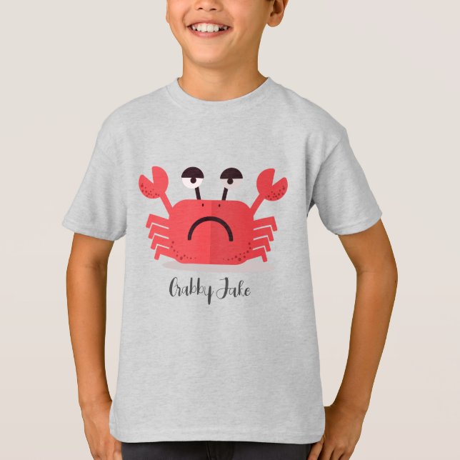 Personlig Cute and Simple Crabby Crab T Shirt (Framsida)