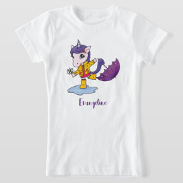 Personlig Cute and Simple Rosa Blommigt Unicorn T Shirt