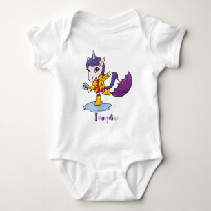 Personlig Cute and Simple Rosa Blommigt Unicorn T Shirt