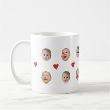 Personlig Cute Baby Ansikte 2 Foton Mugg