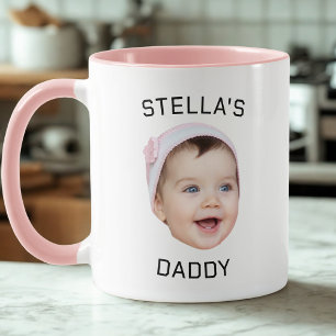 Personlig Cute Baby Ansikte Photo Pappa Gift Mugg