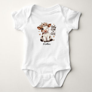 Personlig Cute Baby djur Heliga Cow One-Biet T Shirt