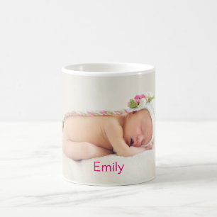 Personlig Cute Baby Photo Kaffemugg