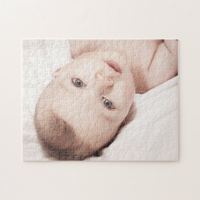 Personlig Cute Baby Photo Puzzle Pussel (Horisontell)