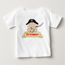 Personlig Cute Baby Pirat Boys Tee Shirt