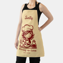 Personlig Cute Baking Apron for Women