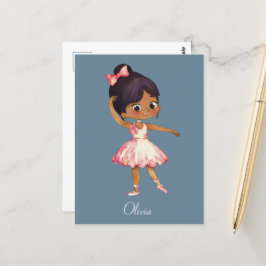 Personlig Cute Ballet Dancer Vykort
