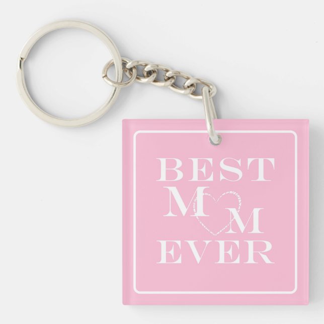 Personlig Cute "Bästa Mamma någonsin" Vithjärtans  (Framsidan)