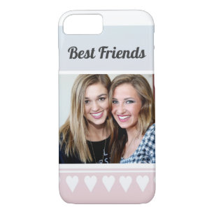 Personlig Cute Best Friends Photo Heart Ombre
