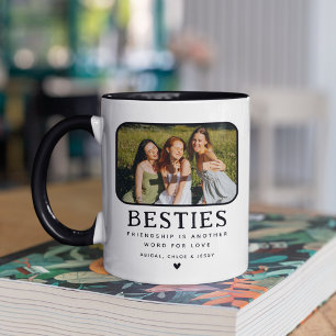 Personlig Cute BESTIE Photo & Quote Mugg