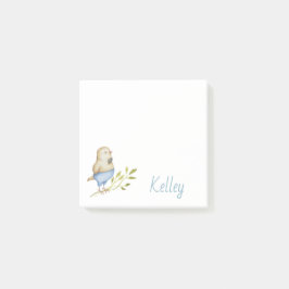 Personlig Cute Bird Botanid Post-it Block