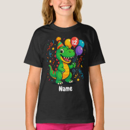 Personlig Cute Birthday Dino T Shirt