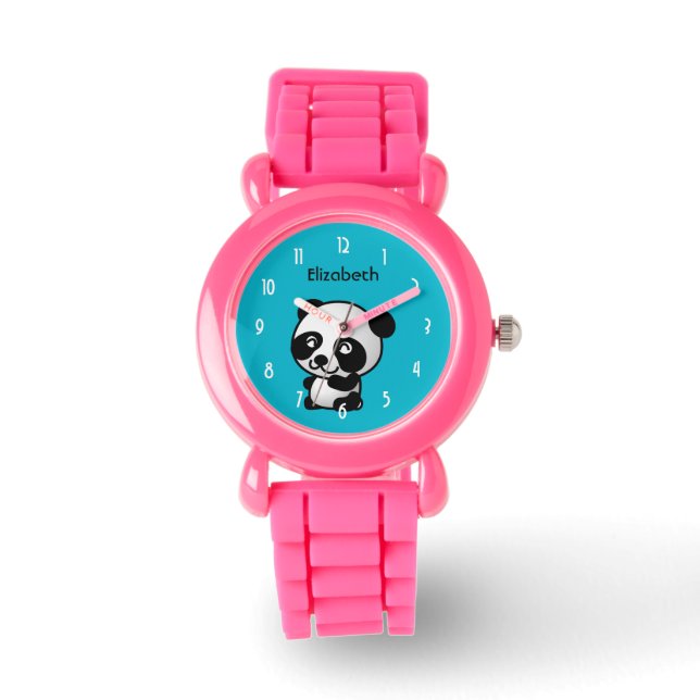 Personlig Cute Black and White Panda Bear Armbandsur (Framsida)