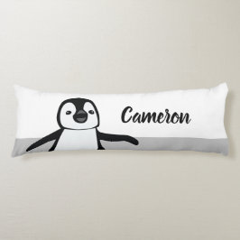 Personlig Cute Black White Penguin Illustration Kroppskudde