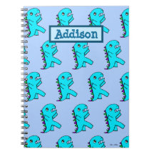 Personlig Cute Blue Dinosaur