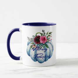 Personlig Cute Blue Morning Pumpkin Coffe Mugg