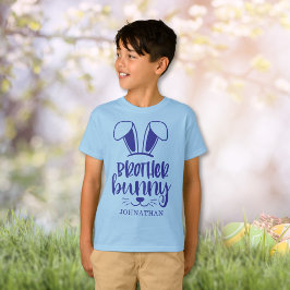 Personlig Cute Boy Brother Bunny Påsk T Shirt