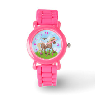 Personlig Cute Brown Horse Armbandsur