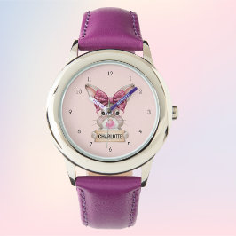 Personlig Cute Bunny Kids' Watch - Anpassat namn Armbandsur