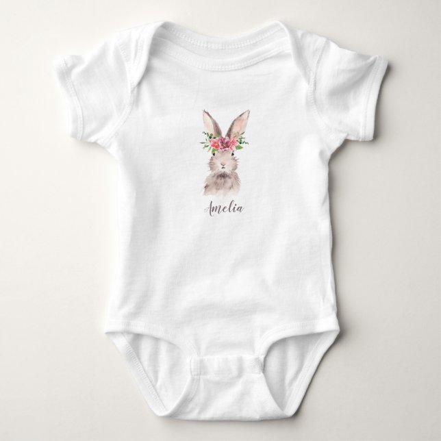 Personlig Cute Bunny T Shirt (Framsida)