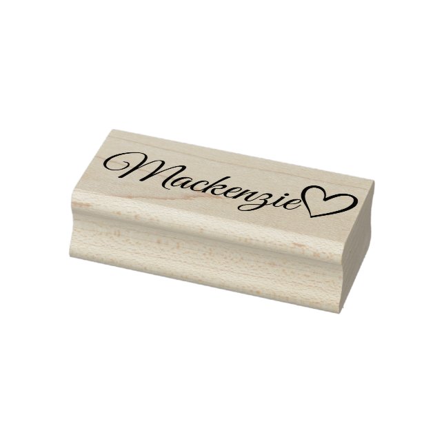 Personlig Cute Calligraphy Heart Long Namn Stämpel (Stämpel)