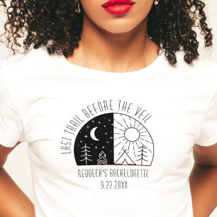 Personlig Cute Camping Bachelorette Party T Shirt