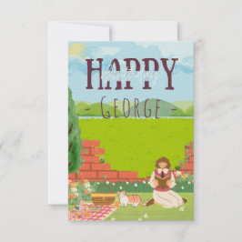 Personlig Cute Cat-tage Picnic Birthday Önskemål