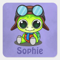 Personlig Cute Chibi Tecknad Turtle