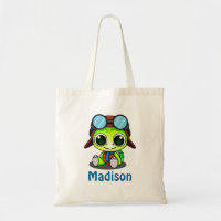 Personlig Cute Chibi Turtle i Aviator Hat