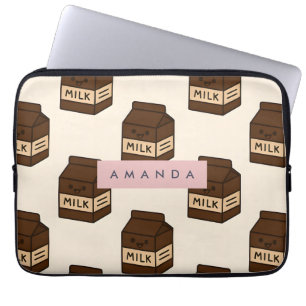Personlig Cute Chocolate Mjölk Carton Laptop Fodral