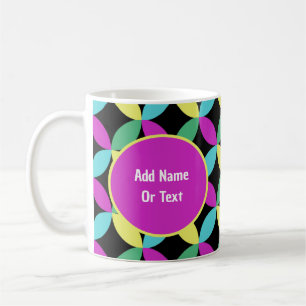 Personlig Cute Colorful Abstrakt Flowers Kaffemugg