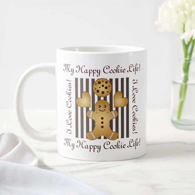 Personlig Cute Cookie-Pepparkaksgubbe Jumbo Mugg (Skapare uppladdad)