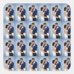 Personlig Cute Couple Bröllop Photo Fyrkantigt Klistermärke