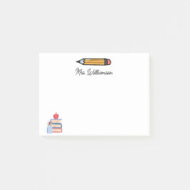 Personlig Cute Crayon Teacher Back to school Post-it Block