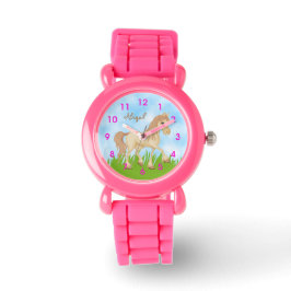 Personlig Cute Cream Horse Armbandsur