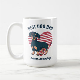 Personlig Cute Dachshund Hund Anpassningsbar Text  Kaffemugg