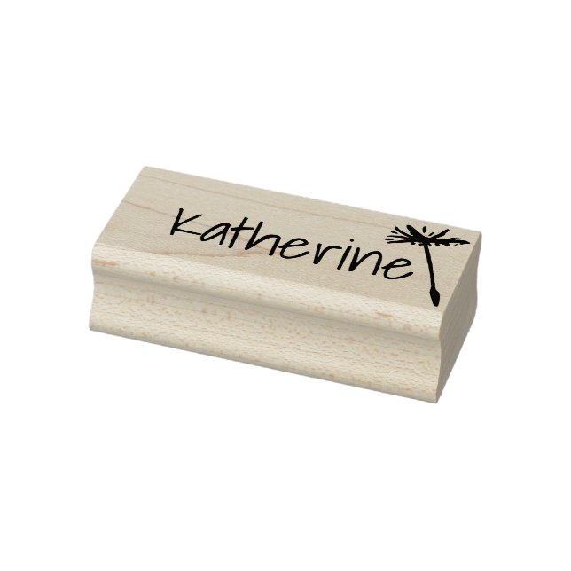 Personlig Cute Dandelion Seed make a Wish Namn Stämpel (Stämpel)