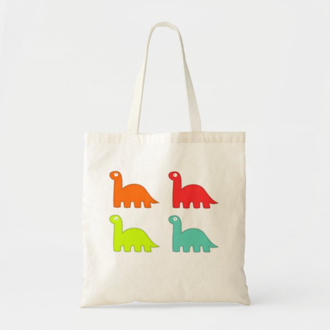 Personlig Cute Dino Dragon Tote Bag Tygkasse (Framsidan)