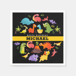 Personlig Cute Dinosaur Pappersservett