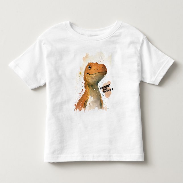 Personlig Cute Dinosaur t shirt (Framsida)