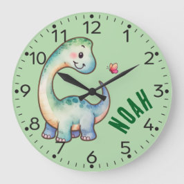 Personlig Cute Dinosaur, väggklocka
