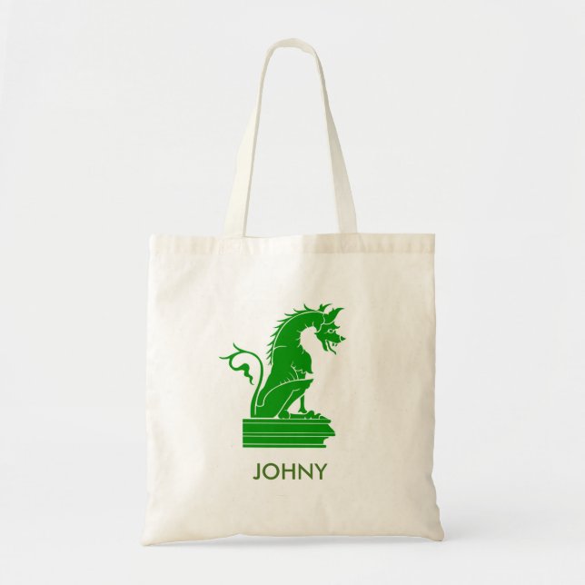 Personlig Cute Dragon Tote Bag Tygkasse (Framsidan)
