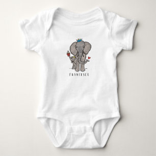 Personlig Cute Elephant och Baby T Shirt