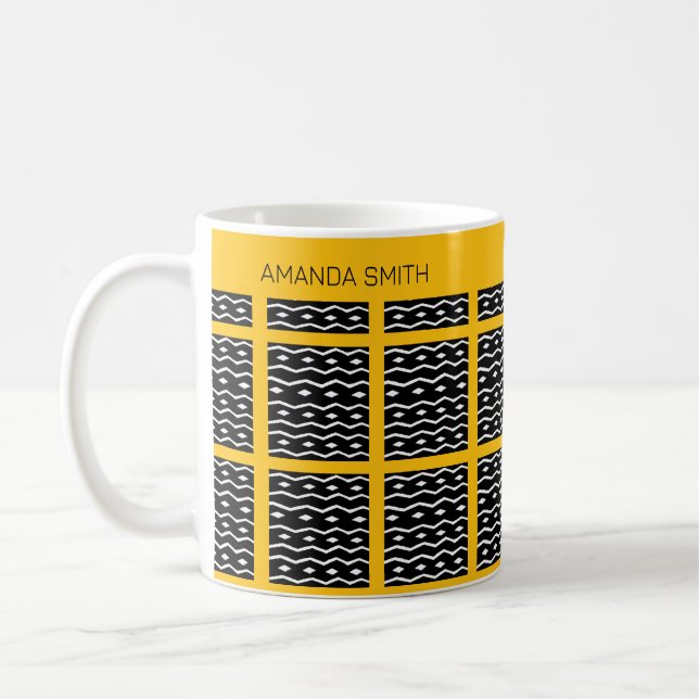 Personlig Cute Ethnic Mönster Kaffemugg (Vänster)
