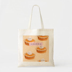 Personlig Cute Fall Autumn Pumpkin Paj Cream Tygkasse