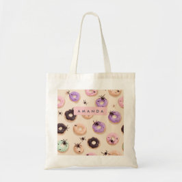 Personlig Cute Fall Halloween Donut Spider Tygkasse